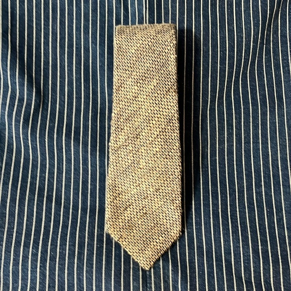 SUITSUPPLY Taupe Marled Wool Tie - Picture 1 of 3